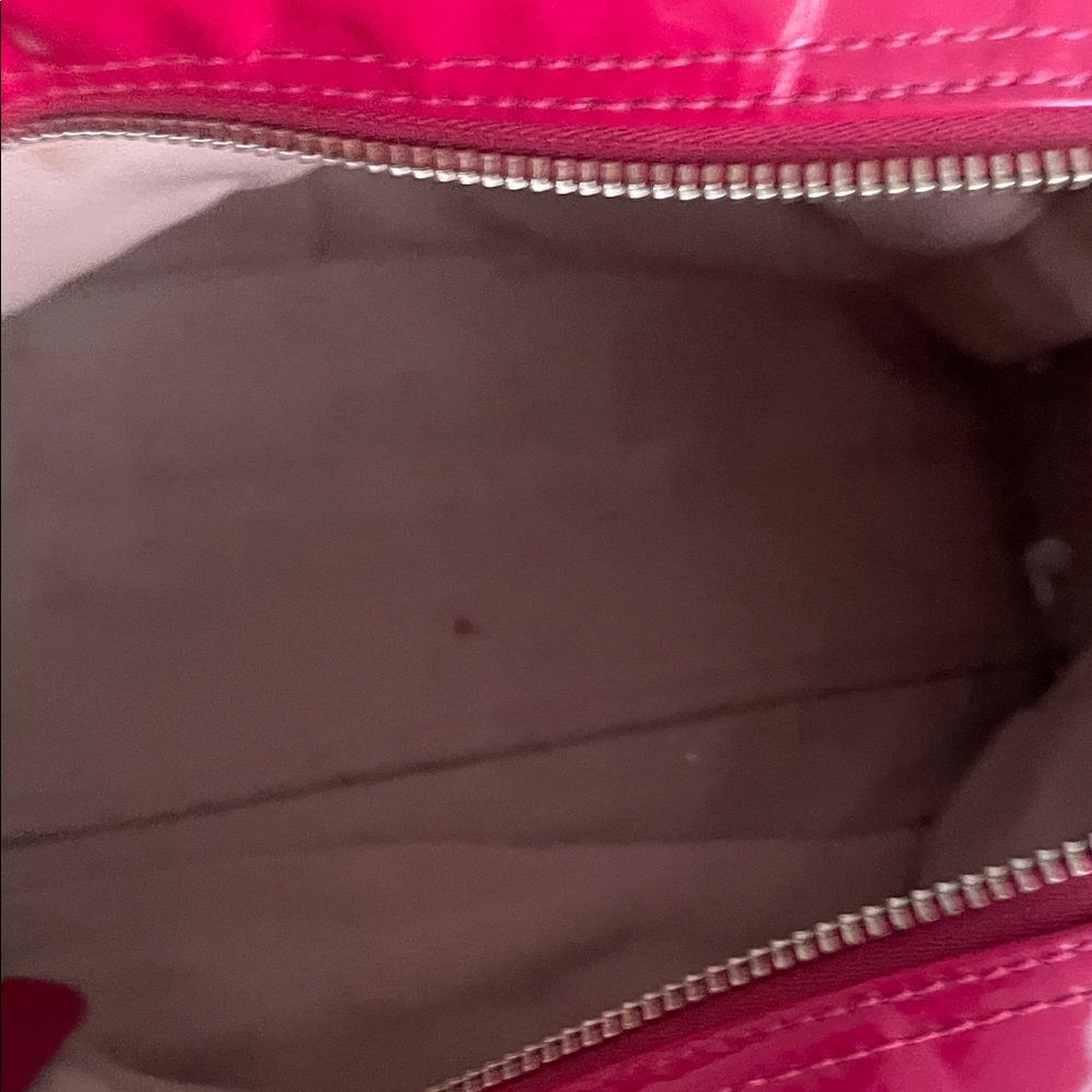 Coach Fuchsia and Tan Satchel - Picture 6 of 7